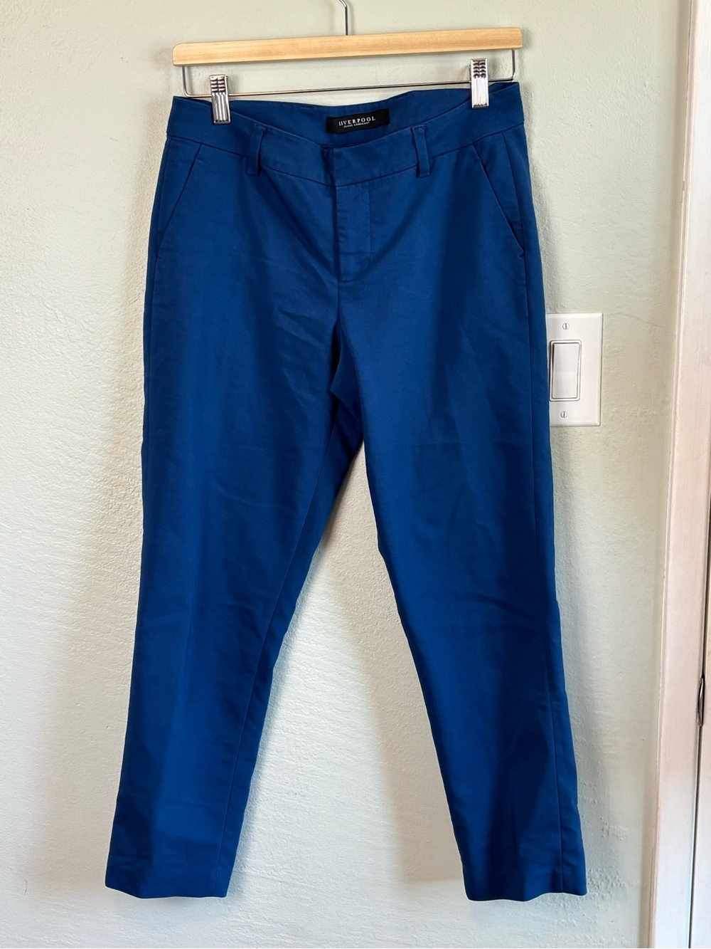 Bundle 2/$30! Liverpool Marine Blue Trousers 4 Flat Front Slim Fit